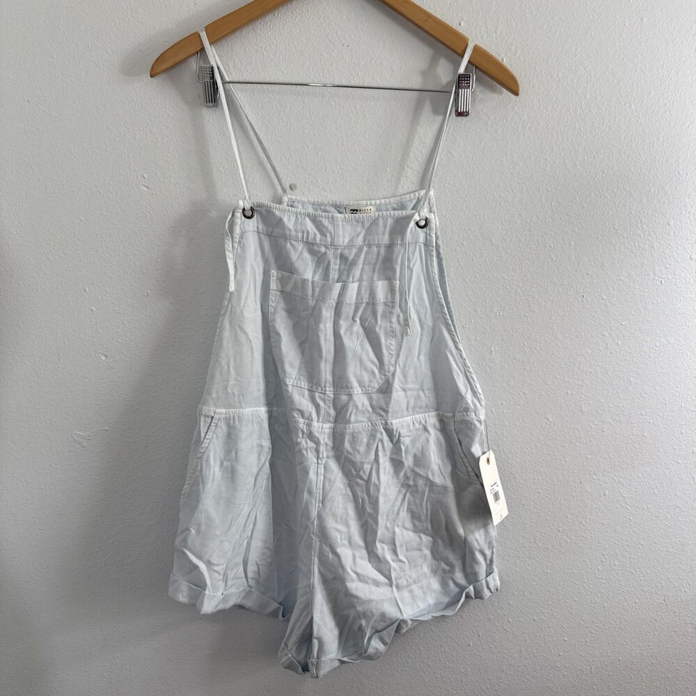 Billabong Shortalls Womens M Blue Wild Pursuit Overall Streetwear Y2K